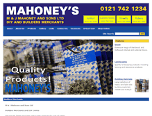 Tablet Screenshot of mahoneysdiy.co.uk